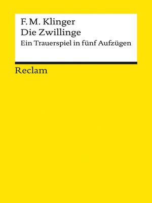 cover image of Die Zwillinge. Ein Trauerspiel in fünf Aufzügen